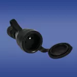Gniazdo Proste Gumowe FGG, 2P+Z, 10A, 250V, IP44, rozbieralne czarny