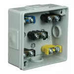 Puszka n/t 86x86x40mm IP55 4-wl klik dł.gum. z zac popiel VP 001-53 szara