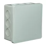 Puszka n/t 86x86x40mm IP55 12-wl klik z osł. popiel VP 003-03 szara