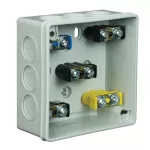 Puszka n/t 86x86x40mm IP55 12-wl klik z osł. z zac popiel VP 003-53 szara