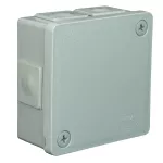 Puszka n/t 86x86x40mm IP55 6-wl 2wkr dł.gum. popiel VP 022-03 szara
