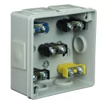 Puszka n/t 86x86x40mm IP55 6-wl 2wkr dł.gum. z zac popiel VP 022-53 szara