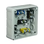 Puszka n/t 98x98x42mm IP55 12-wl dł.gum. z zac. popiel VP 041-53 szara