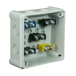 Puszka n/t 98x98x42mm IP55 8-wl z osł. z zac. popiel VP 042-53 szara