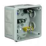 Puszka n/t 98x98x65mm IP55 6-wl dł.gum. z zac. popiel VP 043-53 szara