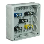 Puszka n/t 118x118x46 IP55 12-wl dł.gum. z zac. popiel VP 051-53 szara