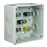 Puszka n/t 118x118x68 IP55 6-wl dł.gum. z zac. popiel VP 053-53 szara