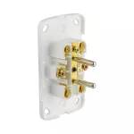 Gniazdo natynkowe podwójne GNBD250, białe, 2x2P+Z, 250V, 16A, IP20