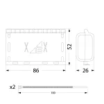 Mufa z żelem MZGEL86 / 86*52*28mm GELEBOX, IPX8, 0,6/1kV czarna