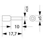 Końcówka tulejkowa izolowana HI 2,5/10-zo żółta (100 szt.) Al/Cu