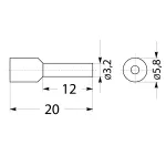 Końcówka tulejkowa izolowana HI 4,0/12-ni niebieska (100 szt.) Al/Cu