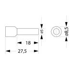 Końcówka tulejkowa izolowana HI 10,0/18-zo żółta (100 szt.) Al/Cu