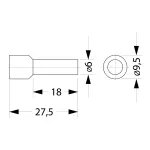 Końcówka tulejkowa izolowana HI 16,0/18-ni niebieska (100 szt.) Al/Cu