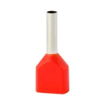 Końcówka tulejkowa izolowana HI 2x0,75/8-cze czerwona (100 szt.) Al/Cu