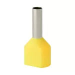 Końcówka tulejkowa izolowana HI 2x2,5/10-zo żółta (100 szt.) Al/Cu
