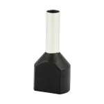 Końcówka tulejkowa izolowana HI 2x2,5/10-cza czarna (100 szt.) Al/Cu