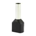 Końcówka tulejkowa izolowana HI 2x4,0/12-cza czarna (100 szt.) Al/Cu