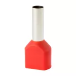 Końcówka tulejkowa izolowana HI 2x4,0/12-cze czerwona (100 szt.) Al/Cu