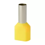 Końcówka tulejkowa izolowana HI 2x6,0/12-zo żółta (100 szt.) Al/Cu