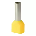 Końcówka tulejkowa izolowana HI 2x10,0/18-zo żółta (100 szt.) Al/Cu