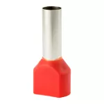Końcówka tulejkowa izolowana HI 2x10,0/18-cze czerwona (100 szt.) Al/Cu