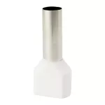 Końcówka tulejkowa izolowana HI 2x10,0/18-bi biała (100 szt.) Al/Cu