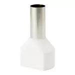 Końcówka tulejkowa izolowana HI 2x16,0/18-bi biała (100 szt.) Al/Cu