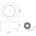 Taśma Ostrzegawcza Samoprzylepna 5cm x 33m TOS-5zz żółto-zielona