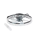 Wentylator sufitowy CRYSTAL 35W ( 20W+15W) 2000LM, 15m2, CCT, 40dB