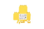 Złączka szynowa 4-przewodowa 2-piętrowa z czterema zaciskami zwartymi torami prądowymi 4 mm2 żółty ZUG-G/21-E0 A00-4001