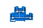 Złączka szynowa 4-przewodowa 2-piętrowa z czterema zaciskami i zwartymi torami prądowymi 4 mm2 niebieski V0 ZUG-21/E0 A00-E006