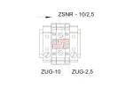 Zwieracz redukcyjny 2-torowy do złączek ZUG 10 mm2 i 2,5 mm2 ZSNR-10/2,5 A42-7413