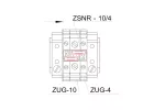 Zwieracz redukcyjny 2-torowy do złączek ZUG 10 mm2 i 4 mm2 ZSNR-10/4 A42-7423