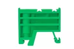 Trzymacz blokada końcowa na szynę TS/TH35 KU-1/35 zielony A44-1205