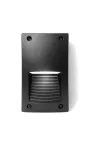Oprawa elewacyjna podtynkowa LETI 200 VP OPAL Fumagalli GX53 LED CCT 3W 3000K/4000K/6500K SET wys.188 mm, szer.113 mm IP66 230V czarny / tworzywo sztuczne