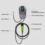 Qoltec Stacja ładowania EV Typ2 do samochodu elektrycznego i hybryd | 22kW | Wi-fi| Smart life | LCD | RFID | 3 fazy | Wallbox | 5m