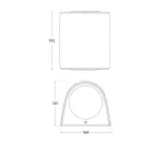 Oprawa elewacyjna MARTA 160-1L FROSTED Fumagalli GX53 LED CCT 10W 192 mm 3000K/4000K/6500K SET IP55 230V biały / tworzywo sztuczne