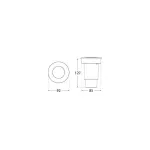 Oprawa najazdowa CECI 90 FROSTED Fumagalli GU10 LED CCT CCT 4,8W średnica 92 mm 2700K/4000K SET IP67 szary / tworzywo sztuczne