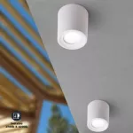 Oprawa sufitowa LIVIA 90 FROSTED Fumagalli GU10 LED CCT 4,8W 90mm 625lm 2700K/4000K SET IP55 230V biały / tworzywo sztuczne