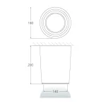 Oprawa sufitowa LIVIA 180 FROSTED Fumagalli E27 POWER LED CCT 15W 180 mm 3000K/4000K SET IP44 230V biały / tworzywo sztuczne