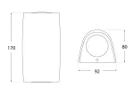 Oprawa elewacyjna MARTA 90-2L FROSTED Fumagalli GU10 LED CCT 9,6W 170 mm 2700K/4000K SET IP55 góra/dół 230V biały / tworzywo sztuczne