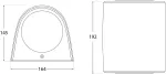 Oprawa elewacyjna MARTA 160-2L FROSTED Fumagalli GX53 LED CCT 2x3W 192 mm 3000K/4000K/6500K SET IP55 góra/dół 230V czarny / tworzywo sztuczne