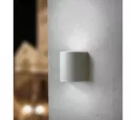 Oprawa elewacyjna MARTA 160-2L FROSTED Fumagalli GX53 LED CCT 2x3W 192 mm 3000K/4000K/6500K SET IP55 góra/dół 230V biały / tworzywo sztuczne