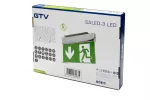 OPRAWA AWARYJNA SALED-3, LED, 3W, 250lm, 6400K, AC220-240V, IP44, 3h, DWUZADANIOWA, bez CNBOP