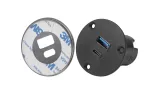 ŁADOWARKA GNIAZDKOWA SLOT USB A+C 38W Z ZASILACZEM 9V 2,4A, CZARNA