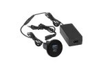 ŁADOWARKA GNIAZDKOWA SLOT USB A+C 38W Z ZASILACZEM 9V 2,4A, CZARNA