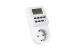 PROGRAMATOR CZASOWY TYGODNIOWY, ELEKTRONICZNY, max. 3500W, AC220-240V, IP20, SCHUKO, BIAŁY