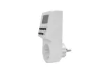 PROGRAMATOR CZASOWY TYGODNIOWY, ELEKTRONICZNY, max. 3500W, AC220-240V, IP20, SCHUKO, BIAŁY