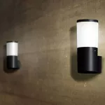 Oprawa elewacyjna AMELIA WALL OPAL Fumagalli E27 A60 LED 11W 2700K/4000K/6500K SET IP55 230V czarny / tworzywo sztuczne