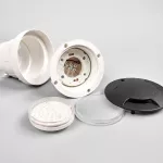 Oprawa najazdowa CECI 120 3L BLACK FROSTED Fumagalli GX53 LED CCT 3W średnica 120 mm 3000K/4000K/6500K IP67 230V czarny / tworzywo sztuczne